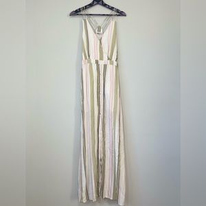 Patron of Peace Striped Maxi Dress Medium